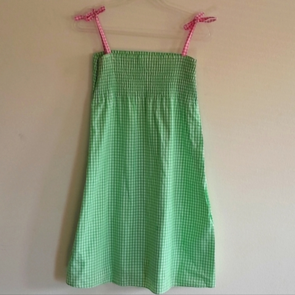 LILLY PULITZER Green and white gingham dress size 16